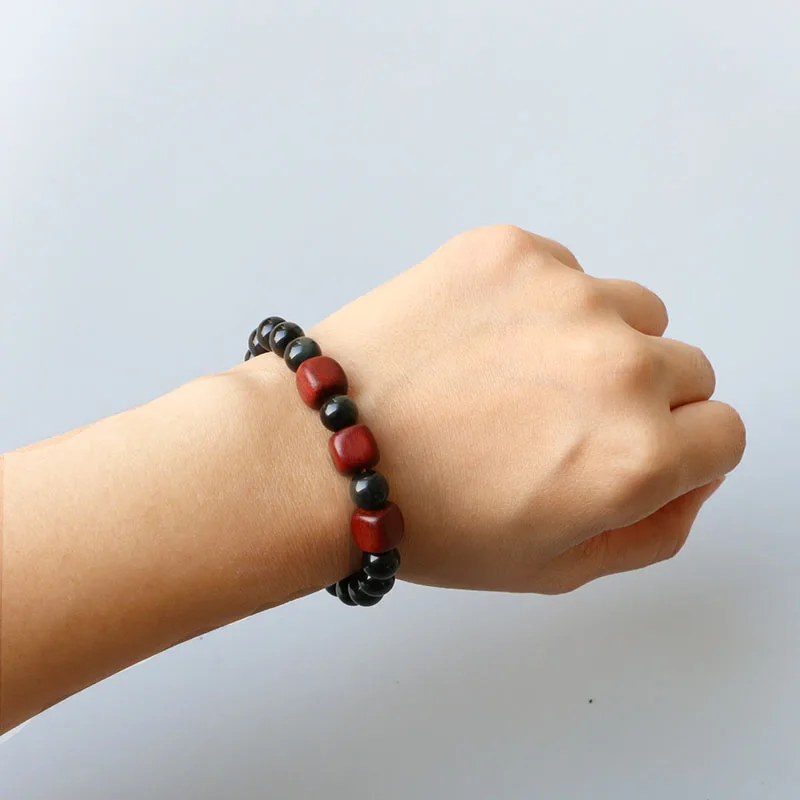 Double-Rainbow-Eyes-Black-Obsidian-Natural-Rosewood-with-Three-Eye-Tibetan-Beads-Stretch-Bracelet-Ethnic-Jewelry-Reikinn-BSM012 (5)