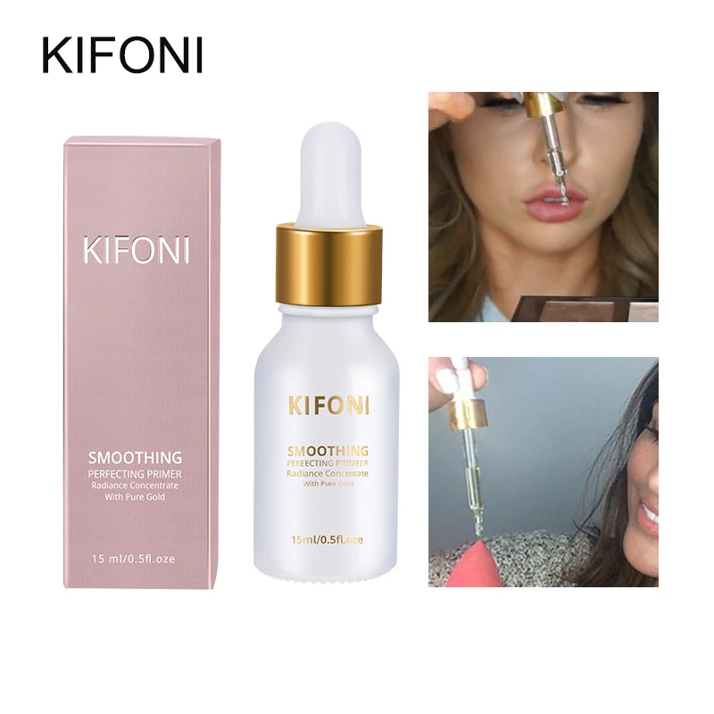 

KIFONI Makeup Primer 24K Gold Elixir Ultra Moisturizing Essential Oils For Face Lip Skin Oil-Control Brighten Base Primer