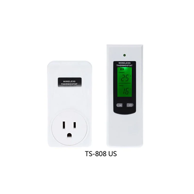 

Hot Sale TS-808 Wireless RF Temperature Control Controller Thermostat Socket+LCD Remote ( US Plug,UK Plug,EU Plug)