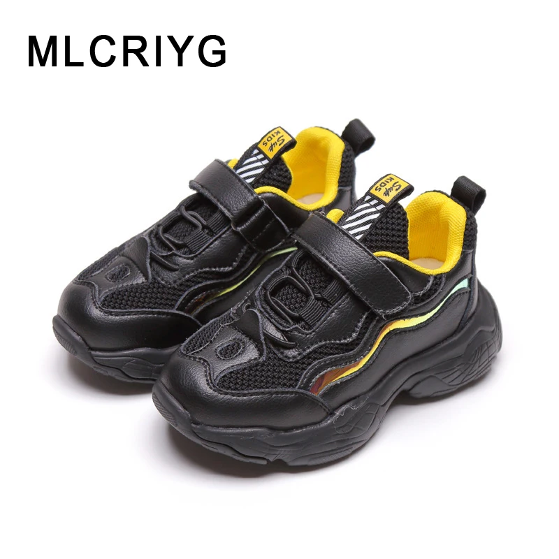 

Autumn New Kids Sport Sneakers Children Black Running Shoes Baby Girls Mesh Casual Sneakers Boys Brand Chunky Sneakers Trainers