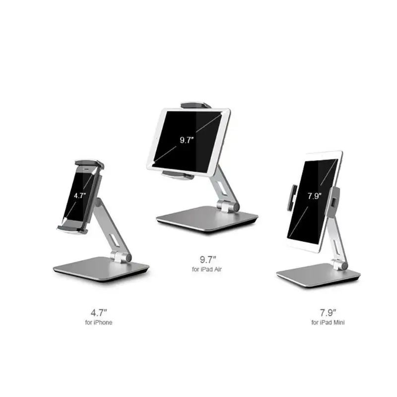 Aluminum alloy mobile phone tablet bracket Foldable Tablet Stand Holder Mount Bracket for ipad iphone for 7-10"Tablet Smartphone