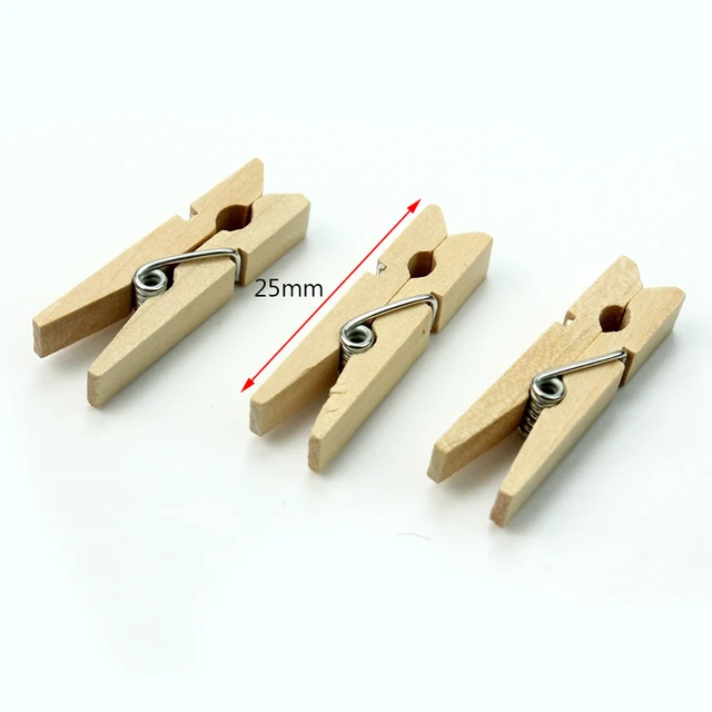 Wholesale Very Small Mine Size 30mm Mini Natural Wooden Clips For Photo  Clips Clothespin Craft Decoration Clips Pegs 50 Pcs - Paperclips -  AliExpress