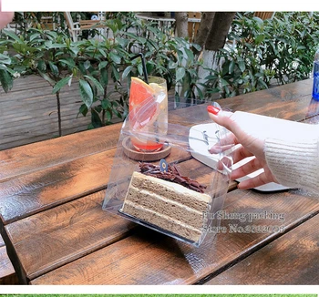 

Transparency Clear PVC Cake Boxes ,Cake roll,bread Mousse packing, Box with Film covered Wedding Party Gift Box 100pcs/lot