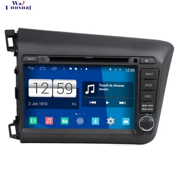 

WANUSUAL Quad Core 16G 8 Inch Android 4.4.4 Car Radio Player for Honda Civic with GPS Navigation 3G wifi Bluetooth 1024*600 Maps