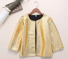 Fashion Gold Silver Sequins Zipper Bomber Jackets Women Short Jacket Spring Autumn Coats 2xl Casual Tops