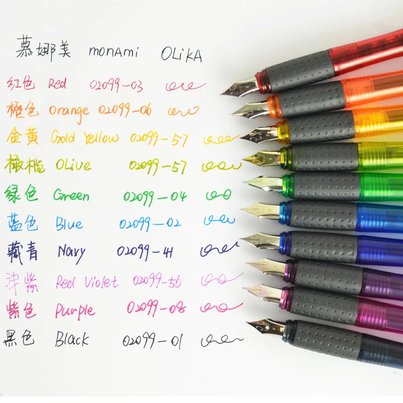 Корея monami OLIKA набор авторучек прозрачный разноцветный F Nib 0,5 мм каллиграфия Скрапбукинг Kawaii чернильная ручка для письма 02099F