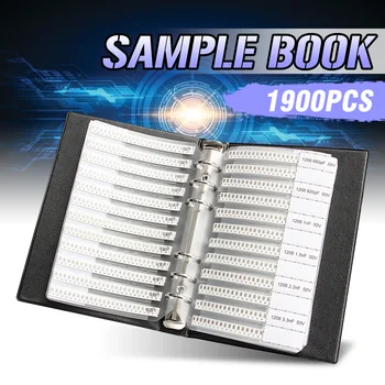 

NEW 1900 PCS/LOT 38ValuesX50Pcs 10PF22UF SMD SMT Chip Capacitors Resistor Sample Book Capacitor Assorted Kit Resistors Kit