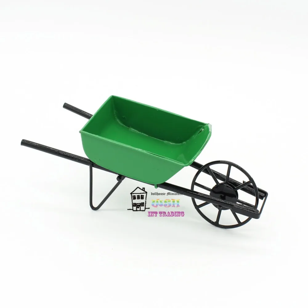 5.43" Dolls accessory 112 Doll house miniature Metal Garden Cart
