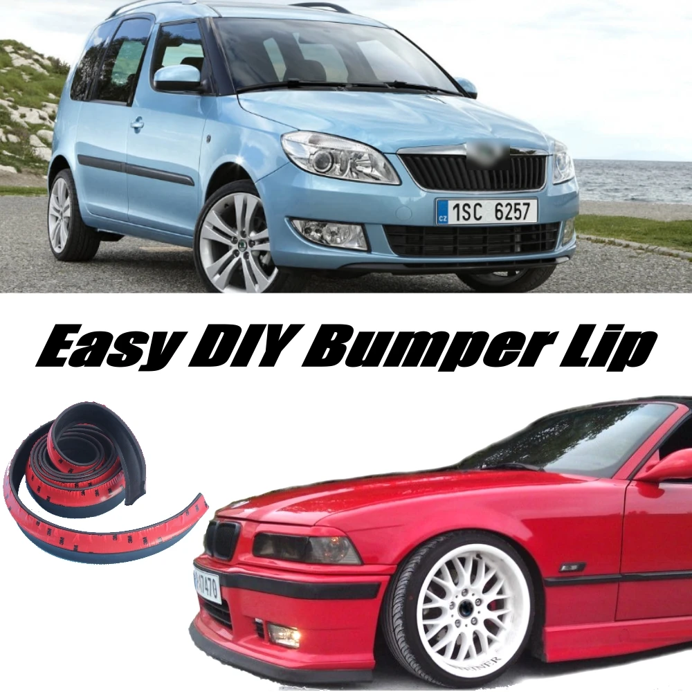 

Bumper Lip Deflector Lips For Skoda Roomster Front Spoiler Skirt For Car to Tuning View / Body Kit / Strip