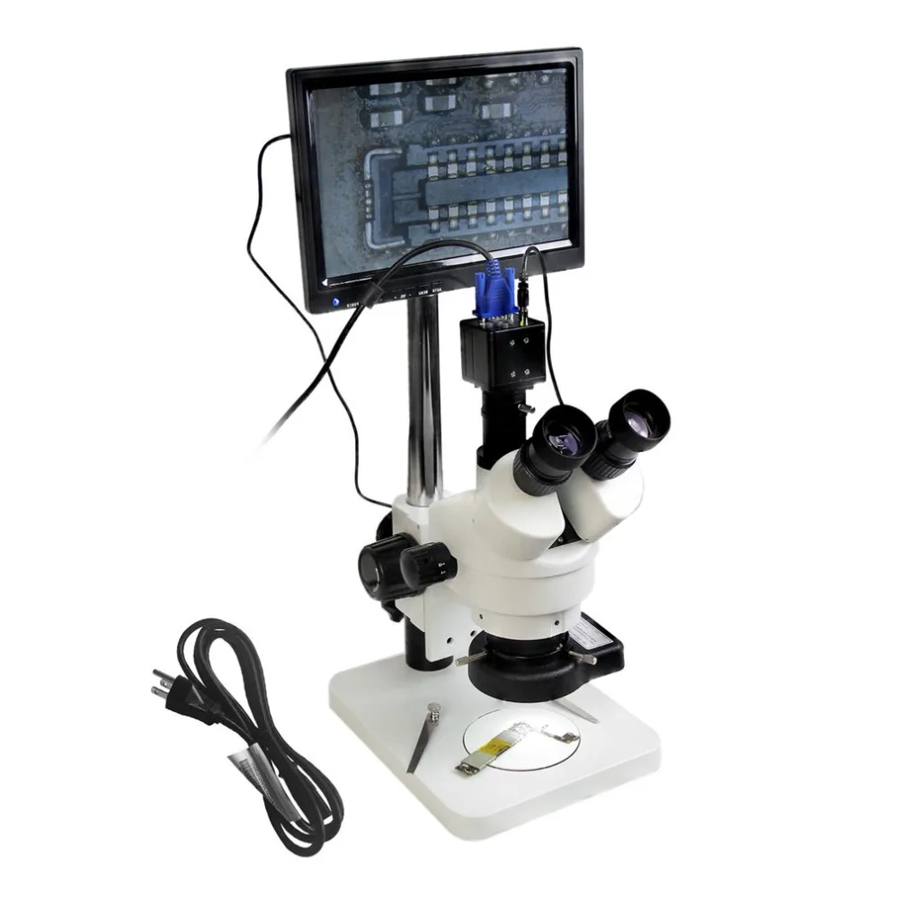 

Precise Inspection Microscope TBK45P Heavy Metal Solid Stand Microscope 7X-45X Zoom Trinocular Stereo Microscope Dropshipping