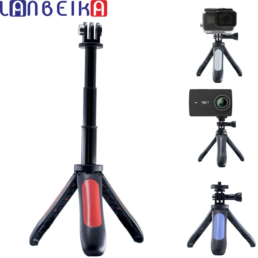 Выдвижная ручка LANBEIKA для Gopro Hero 9 8 7 6 карманный штатив мини селфи палка DJI OSMO Action YI