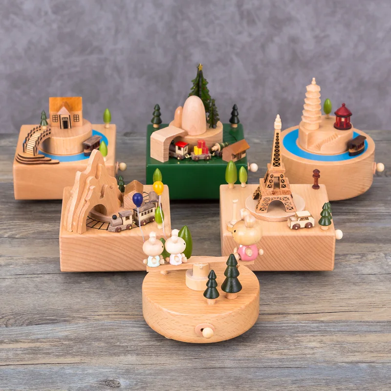 wooden wind up toys