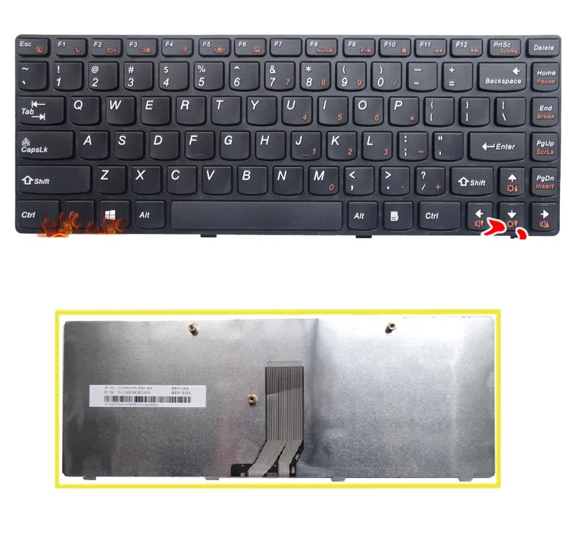 Ssea Фирменная Новинка США клавиатура для Lenovo IdeaPad B470 B475 G470 g470ah g470gh G475 V470 B490 m490 B480 ноутбука черный Клавиатура