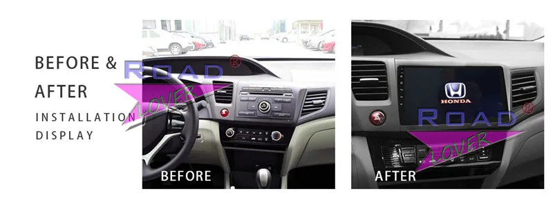 Cheap Roadlover Android 8.1 Car Multimedia Radio Player For Honda Civic 2012 2013 2014 Stereo GPS Navigation Automagnitol 2 Din NO DVD 1
