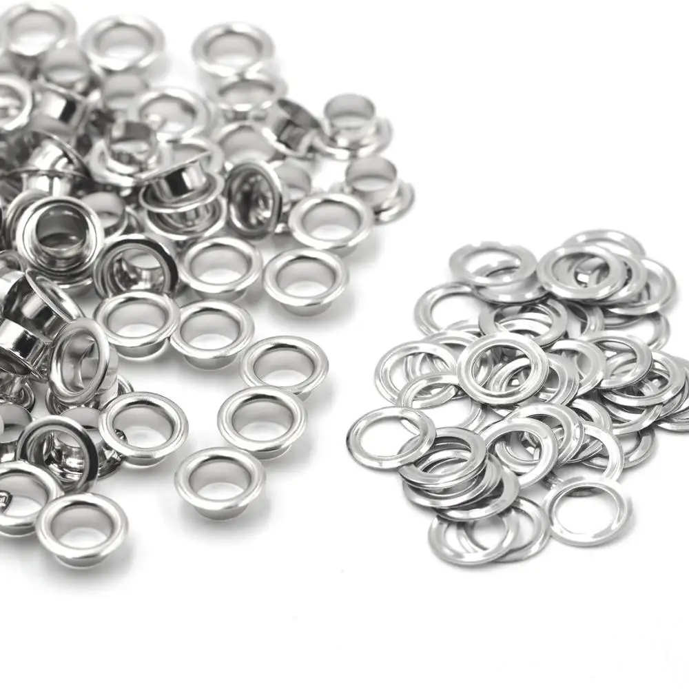 Brass Material 4mm/5mm/6mm/7mm/8mm/10mm Grommet Eyelet With Washer Fit Leather Craft Shoes Belt Cap 100sets eyelet grommet ring eyelet grommet ring kit grommet eyelet kit