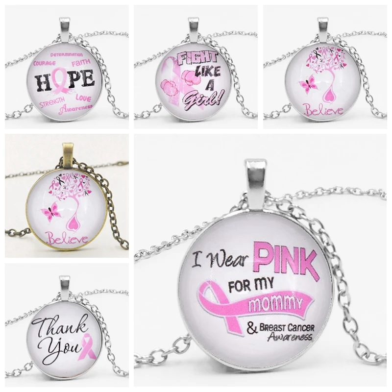 

Fashion Cancer Care Pendant Coronal Necklace Female Girl Jewelry Gift Alloy