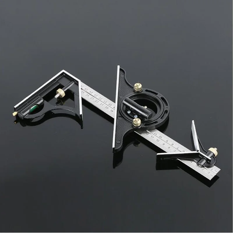 

Stainless steel combination square ruler woodworking square protractor horizontal laser protractor universal angle ruler