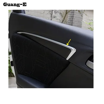 

Car Stick Trim ABS Chrome Door Frame Trim Panel Handrail Lift Handle Bowl Armrest 4pcs For Honda Fit Jazz 2014 2015 2016 2017