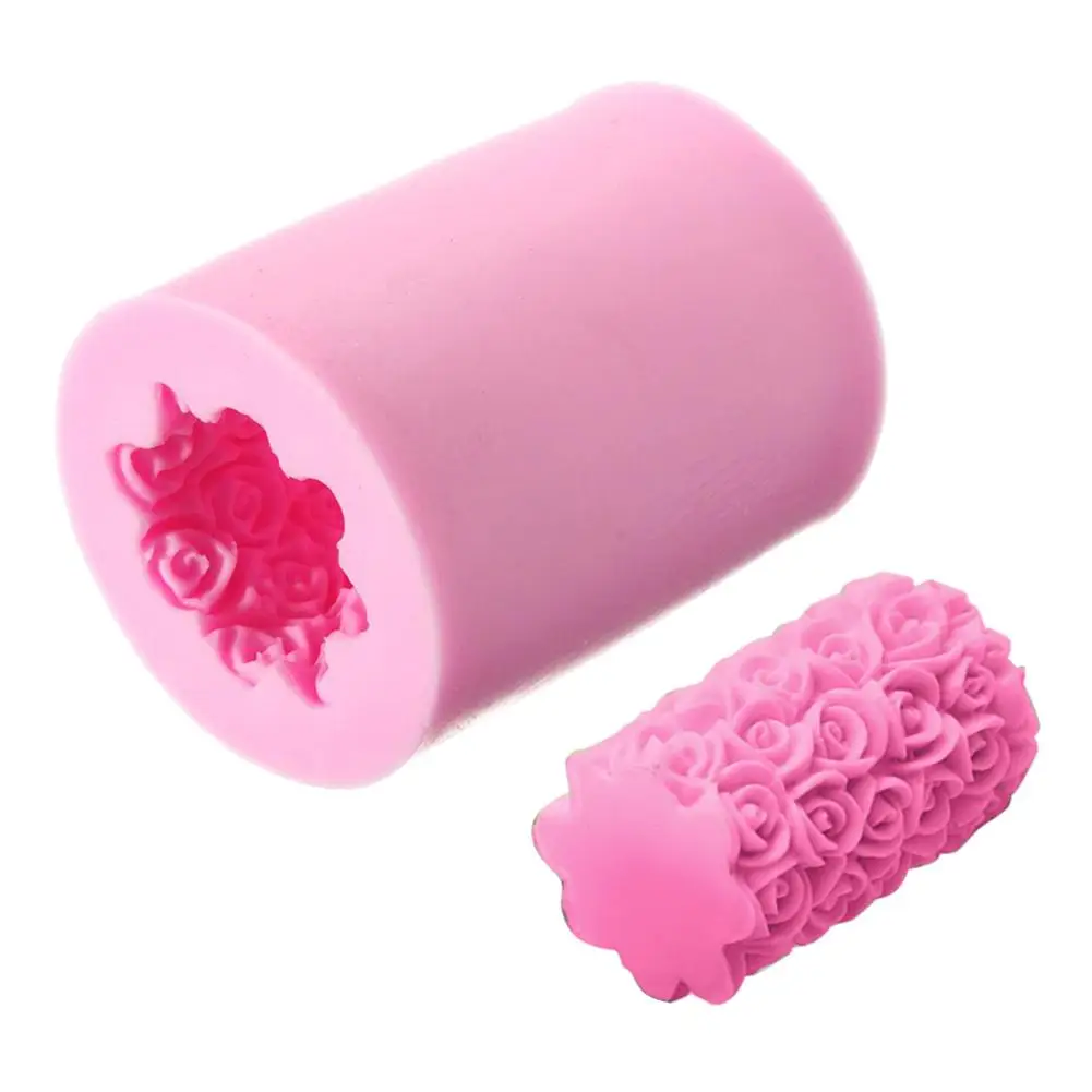 

Candle Mold Rose Flower Shape Silicone Soap Mould DIY Candle Making Sculpture Embossed With Handmade Clear Outline Easy To Do