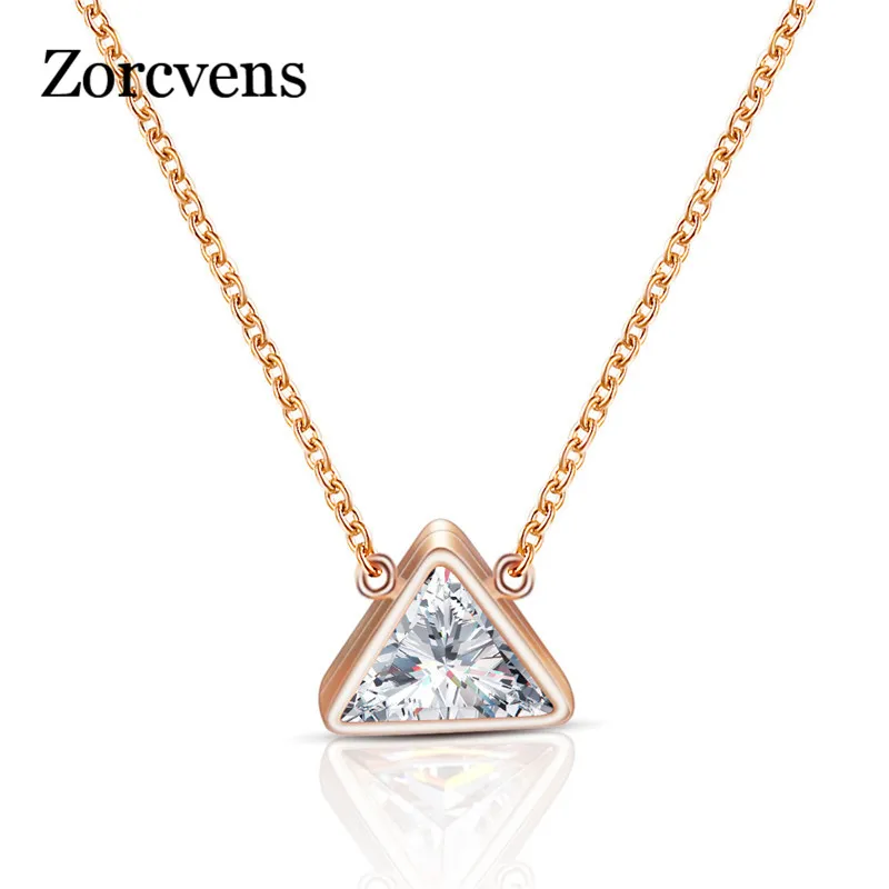 Triangle crystal necklace Clearance