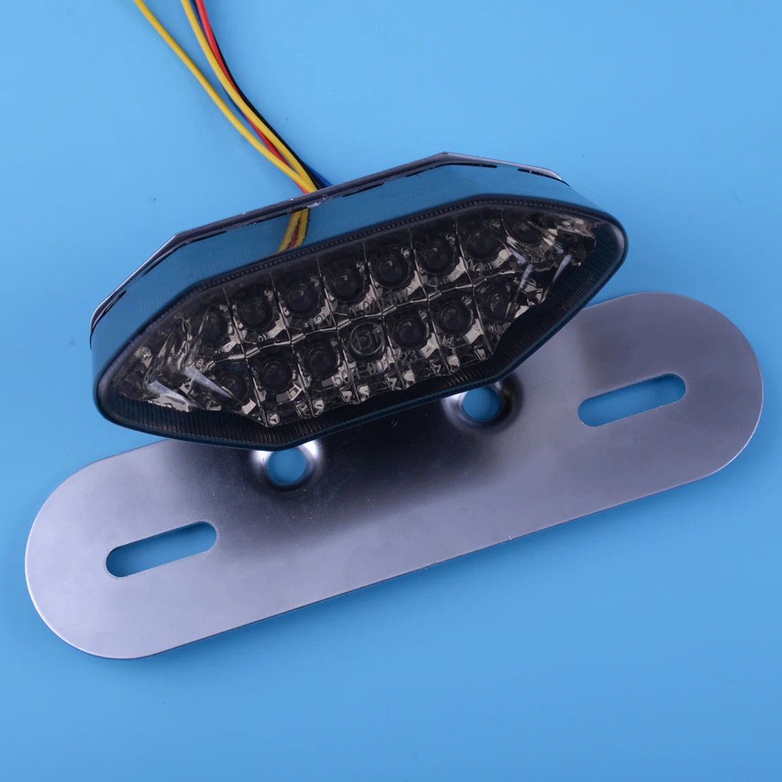 Universal LED Motorcycle Brake Tail Turn Signal License Plate Integrated Light