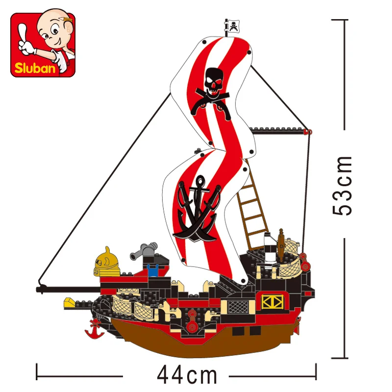 Sluban Model Building Compatible lego Lego B0127 379pcs Model Building Kits Classic Toys Hobbies Retro Pirate Ship Sluban Model Building Compatible lego Lego B0127 379pcs Model Building Kits Classic Toys Hobbies Retro Pirate Ship