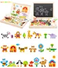 100+Pcs Wooden Magnetic Puzzle Toys Children 3D Puzzle Figure Animals Vehicle Circus Drawing Board 5 Styles Learning Wood Toys ► Photo 3/6