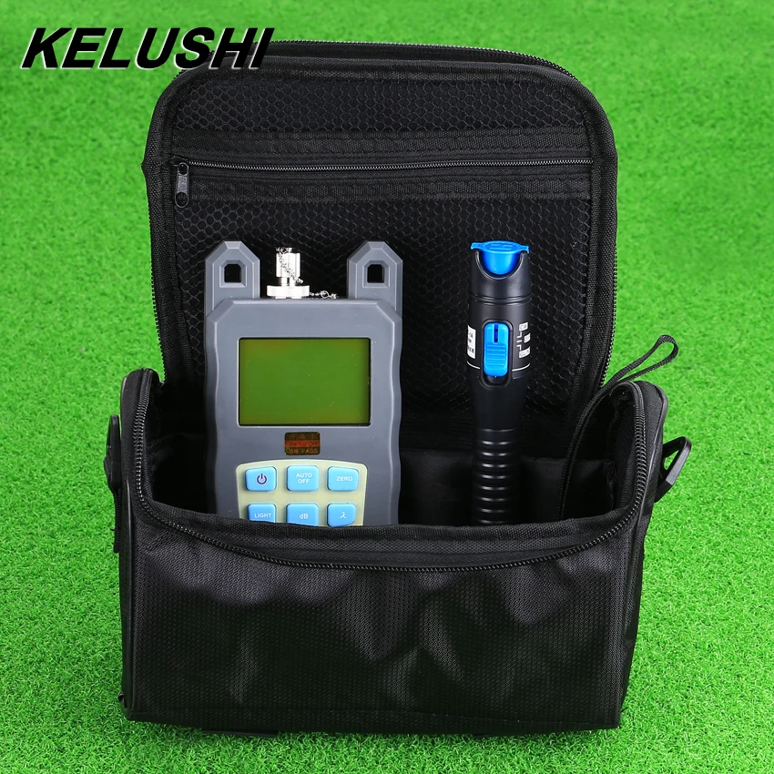 

KELUSHI Optical Fiber Tools Kit Power Meter Plastic 1mW Visual Fault Locator Red Light Source FTTH Fiber Optic Cable Tester