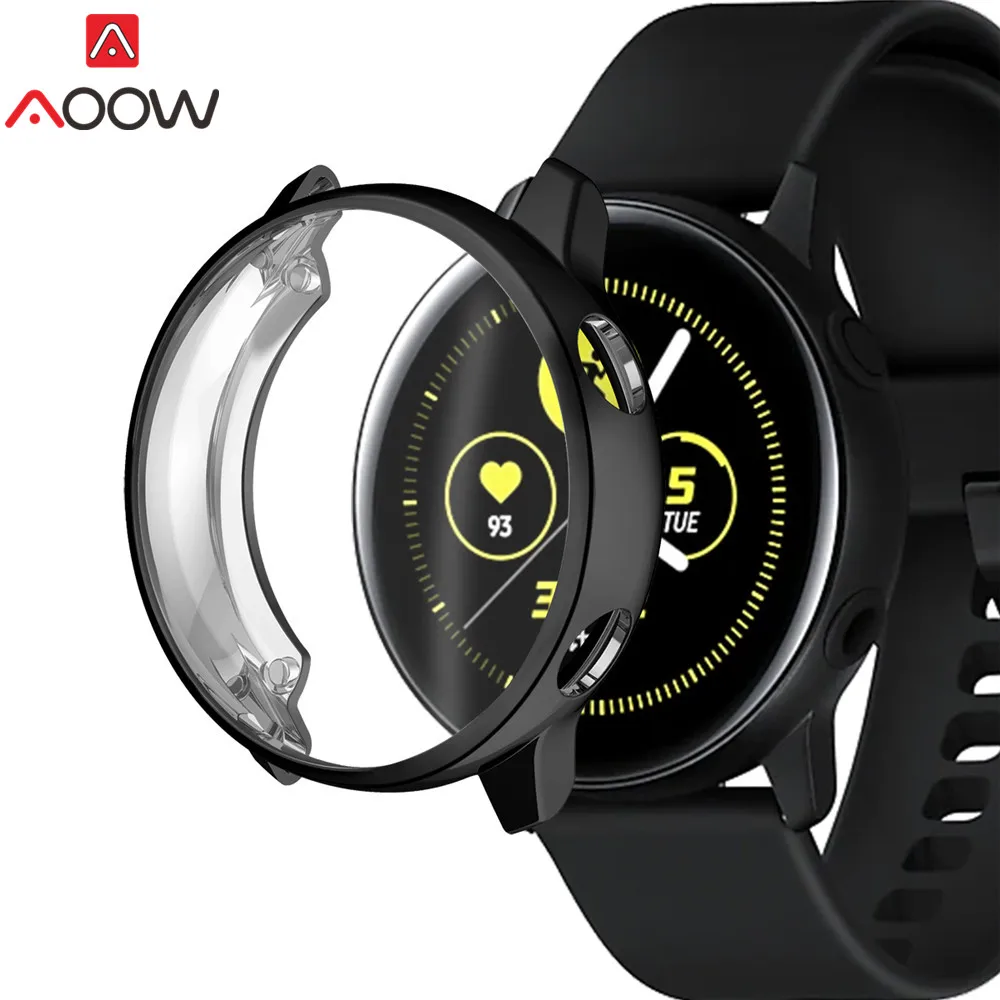 Мягкий защитный чехол для экрана для samsung Galaxy Watch Active SM-R500, тонкий ТПУ, полное покрытие, защитная рамка, бампер, аксессуары