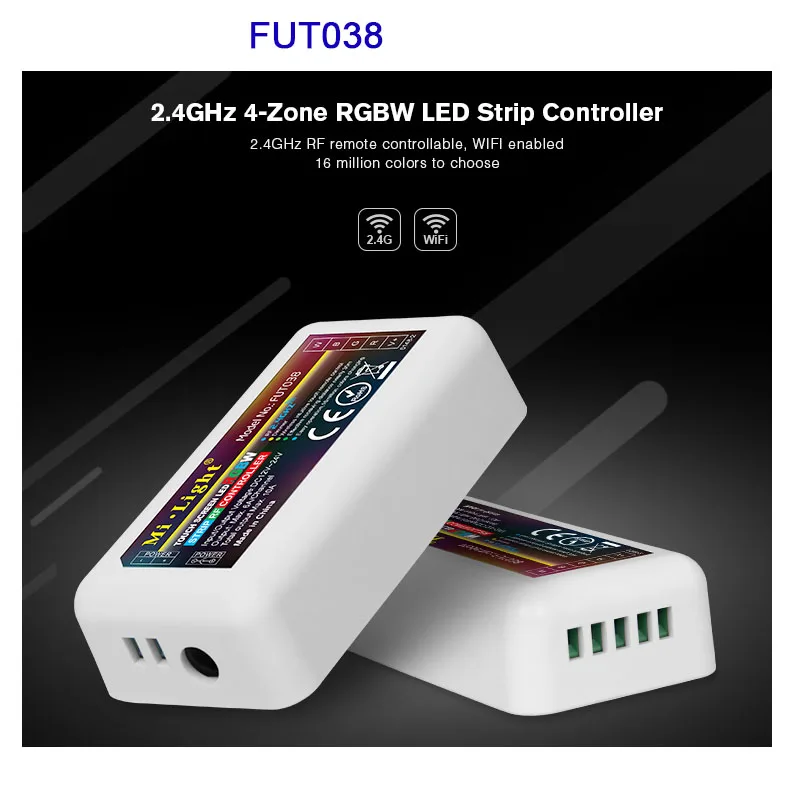 FUT035 FUT036 FUT037 FUT038 FUT039 FUTD02 Miboxer 2,4 г Одноцветный CCT RGB RGBW DMX512 RGB+ CCT диммер контроллер светодиодной ленты - Цвет: FUT038