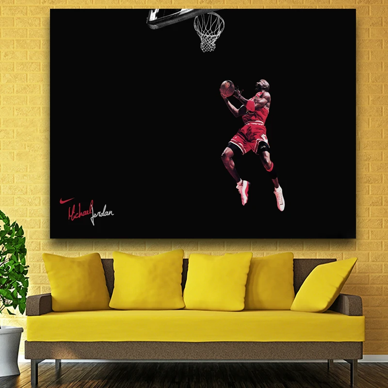 

Michael Jordan Vintage Sports Basketball Star Posters Portrait Art Home Decoration Wall Art Picture Canvas Painting NO FRAME
