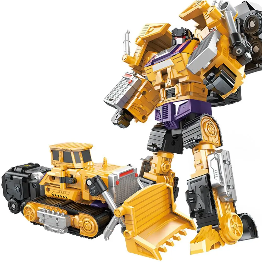 6 в 1 трансформационный робот-автомобиль, металлическая Инженерная строительная машина, грузовик, деформационная игрушка, детские игрушки, подарки - Цвет: 6