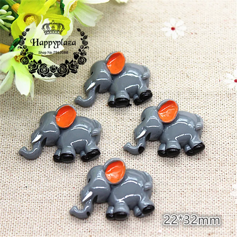 

10pcs Kawaii Resin Cartoon Animal Elephant Miniature Art Supply Decoration Charm Craft,22*32mm