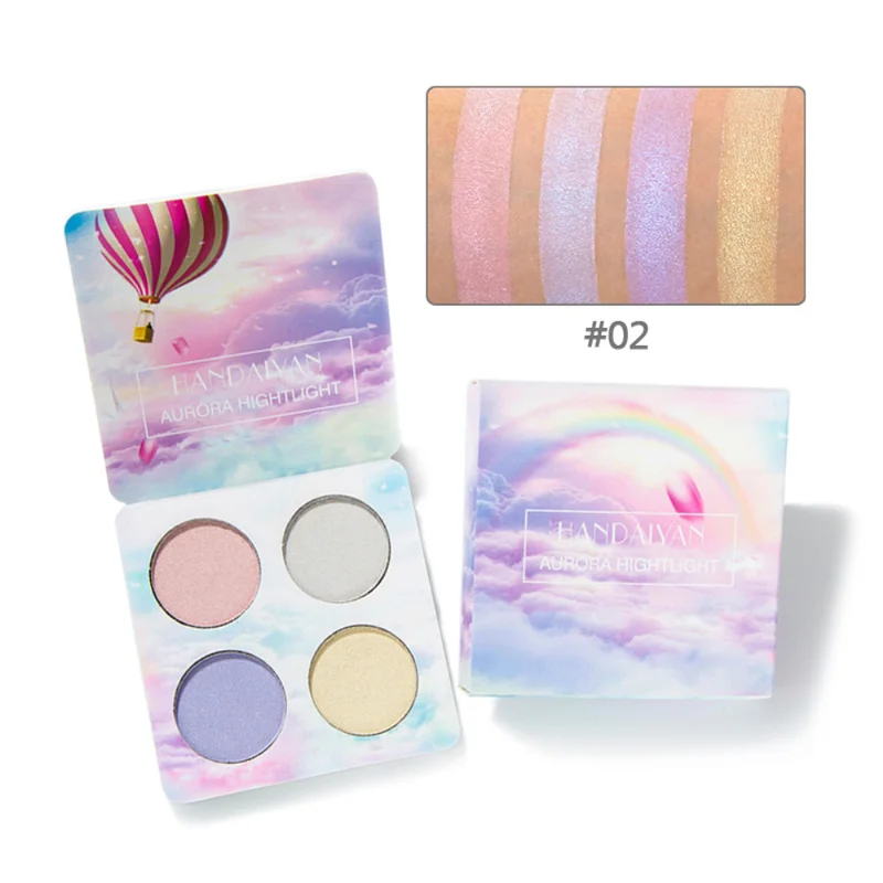 

HANDAIYAN Long-lasting Palette Eyeshadow 4 Colors Matte Glitter Eyeshadow Palette Glitter Eye Shadow Makeup Powder Cake TSLM1
