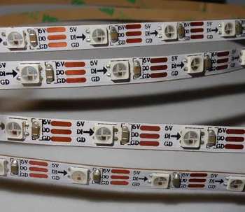 

addressable 2m 60LEDs/m DC5V WS2812B-Mini-3535 led pixel strip,NON-waterproof,with 60pixels/M;WHITE PCB
