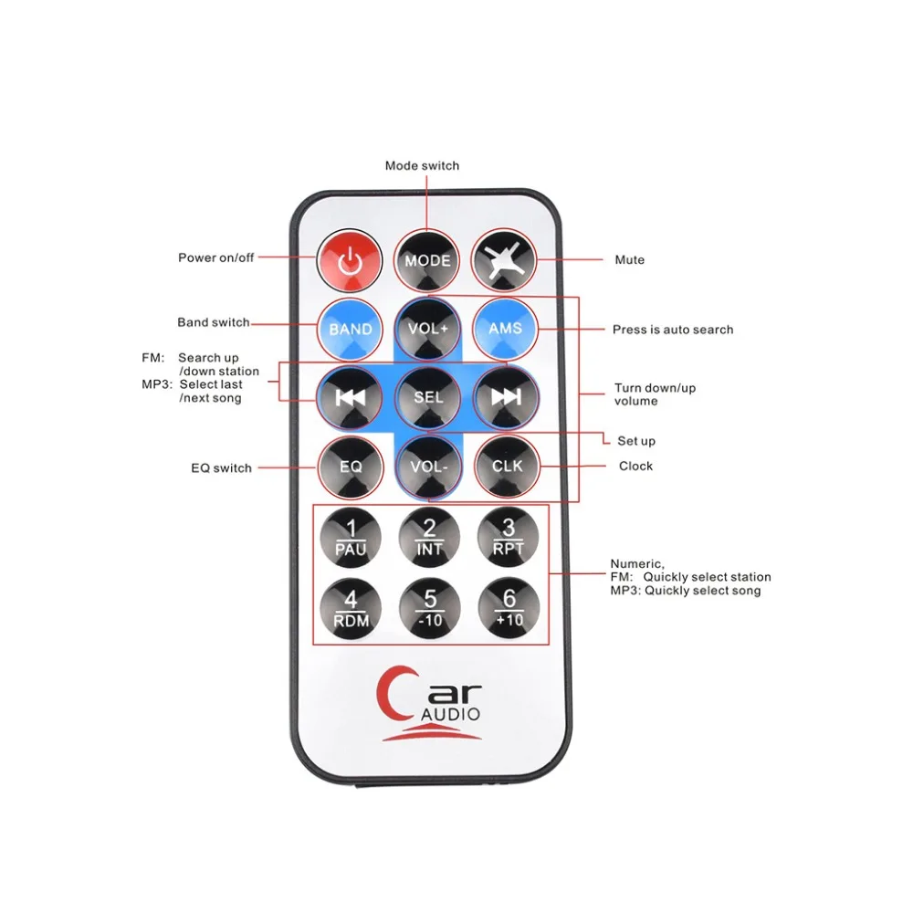 Автомобильный mp3 плеер 12 В Bluetooth FM радио MP3 автомобильный аудио плеер USB SD AUX APE FLAC WMA Автомобильная электроника In-Dash One DIN