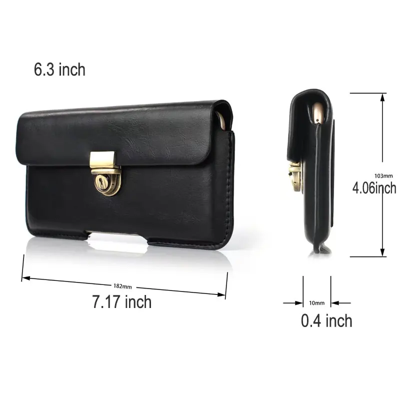 Ультратонкий чехол-кобура с зажимом для ремня для iPhone 8, 7, 6 S из искусственной кожи, сумка для мобильного телефона, сумка для samsung S8 Plus, S8, sony, Asus