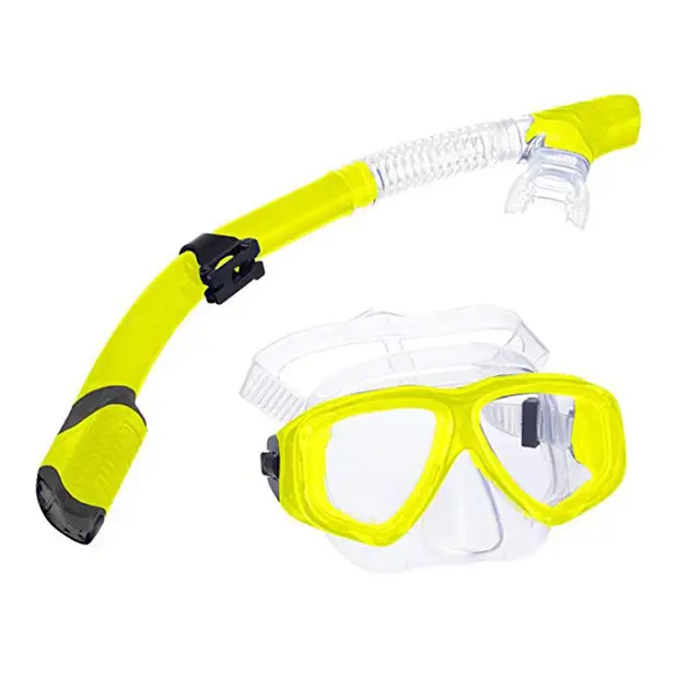 Kids Diving Goggle Mask Breathing Tube Shockproof Anti fog Swimming