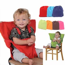 Детские портативное сиденье детей Стул туристический складной моющиеся Младенческая Обеденный высокой скатерть для столовой Ремень Безопасности стульчик для кормления