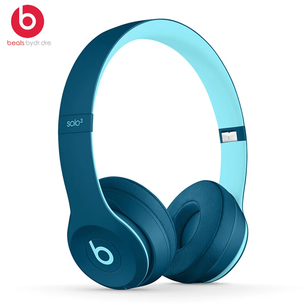 Beats by dre Solo3 беспроводные Bluetooth наушники на ухо наушники игровая гарнитура Музыка Hands-free наушники Solo 3 с микрофоном fone - Цвет: Blue