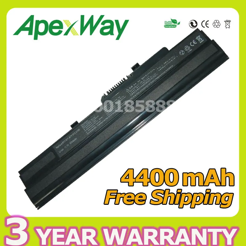 Apexway 4400mAh 11.1v laptop battery BTY-S11 BTY-S12 for msi Wind U90 U100 U100X U210 for LG X110 for Akoya Mini E1210 Apexway 4400mAh 11.1v laptop battery BTY-S11 BTY-S12 for msi Wind U90 U100 U100X U210 for LG X110 for Akoya Mini E1210
