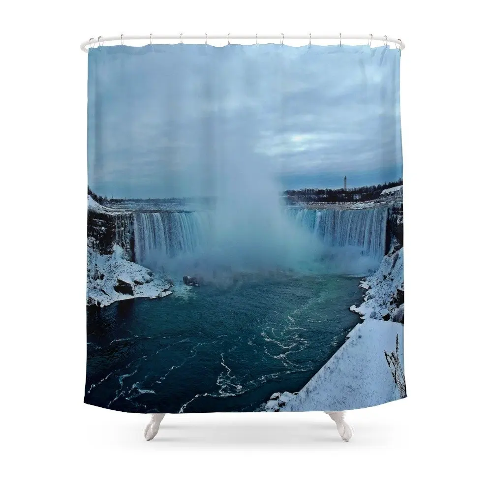 Niagara Falls Shower Curtain Set Waterproof Polyester Fabric Bath