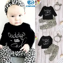 Одежда с леопардовым принтом для новорожденных девочек от 0 до 24 месяцев топы, футболка, штаны, спортивный костюм, одежда AU