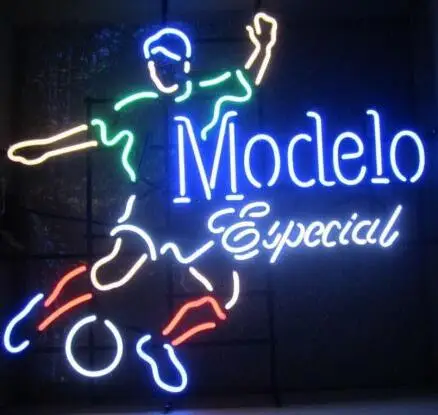 New MODELO ESPECIAL soccer Beer Light Lamp Neon Sign 20/"