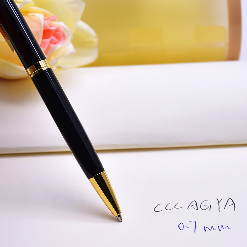CCCAGYA C030 Классическая вращающаяся металлическая шариковая ручка для изучения офисных канцелярских принадлежностей школьный подарок ручка и гостиничная деловая письменная ручка