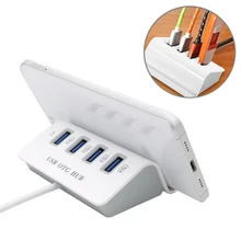 USB 3,0 4-Порты и разъёмы Multi HUB разветвитель Алюминий адаптер высокое Скорость для ПК ноутбука Mac с USB2.0