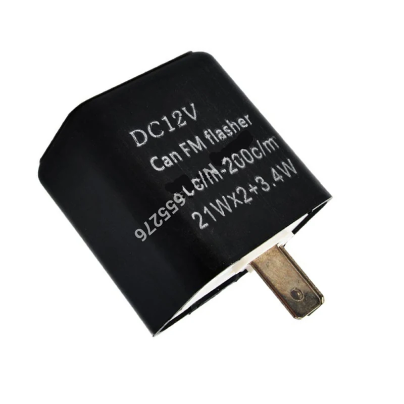 

New 12V 2 Pin Adjustable Frequency LED Flasher Relay Turn Signal Blinker Indicator for Motorcycle Motorbike Accessories
