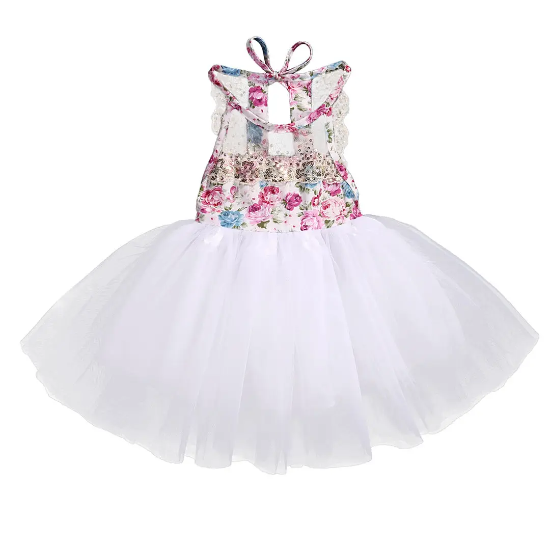 

Kids Clothes Party Flower Tutu Dresses Sundress Baby Kids Girl Clothing Tulle Tutu Floral Dress Sleeveless