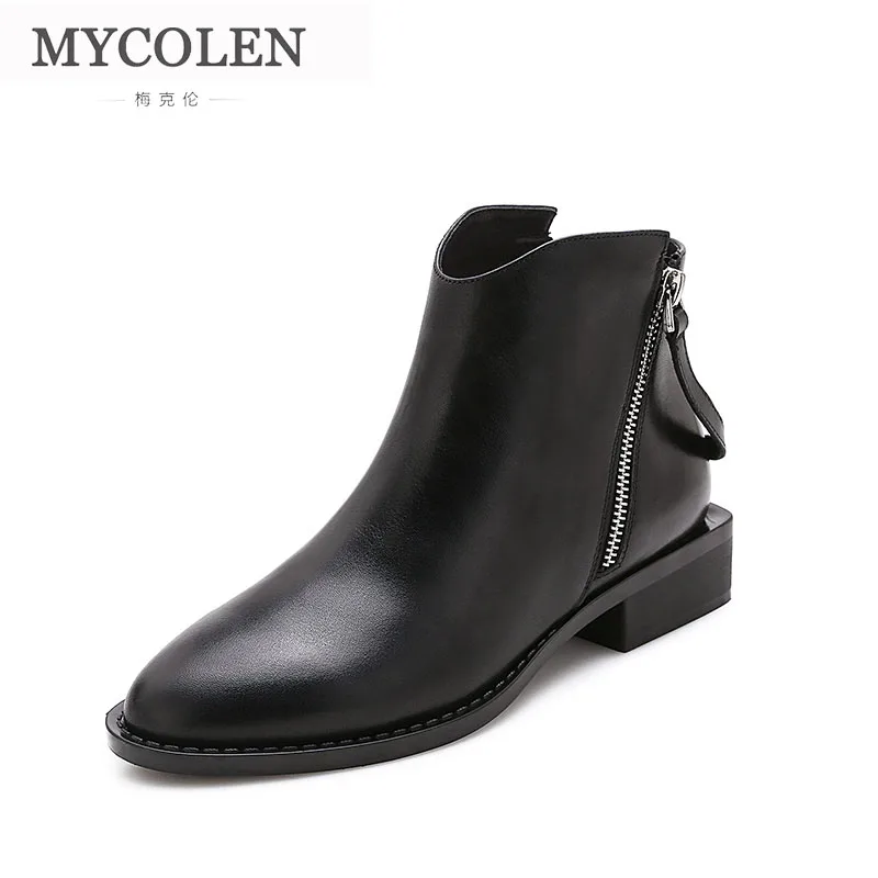 MYCOLEN/Новинка 2019 года Модные женские удобные ботинки Челси Роскошные Брендовые