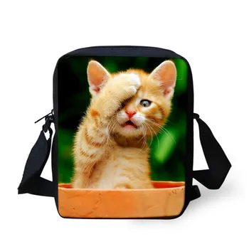 

Kawaii Cat Women Messenger Bag Famous Brand Small Crossbody Bags for Ladies 3D Animal Prints Children Cross Body Bag Sumka